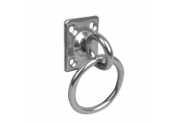 Deck eye with swivel and ring, 33x38x6mm, stainless steel AISI 316, 4 holes