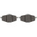 Brake Pad Set, disc brake Organic Low Budget, Thumbnail 4