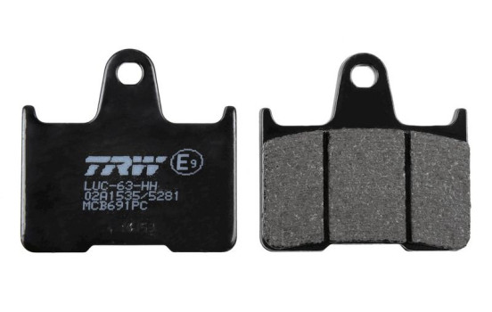 Brake pad set, disc brake
