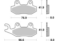 Brake pad set, disc brake