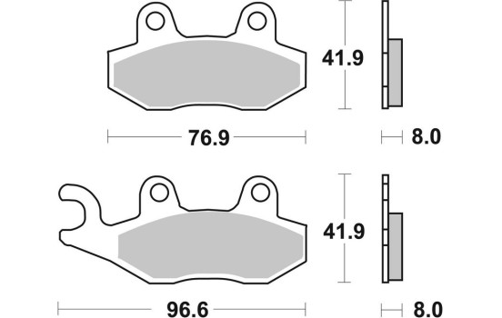 Brake pad set, disc brake