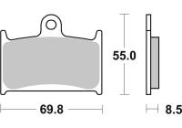 Brake pad set, disc brake