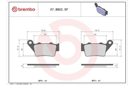 Brake pad set, disc brake