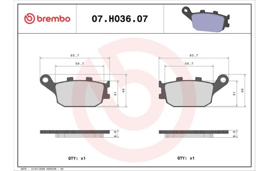 Brake pad set, disc brake, Image 2