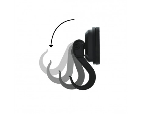 Crochet de suspension ventouse noir 6kg set de 2 pièces, Image 3