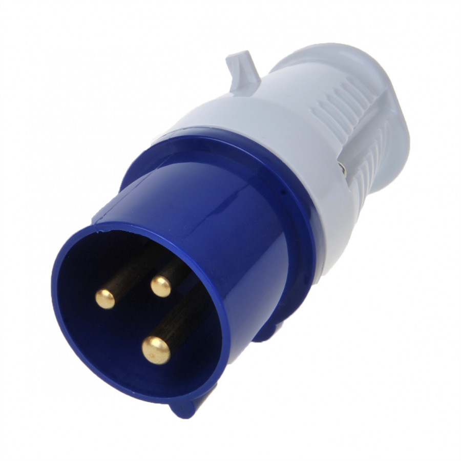 Adaptateur Prise Camping-car CEE 230V 16A Vers Fiche Femelle Schuko - IP44 - Bleu