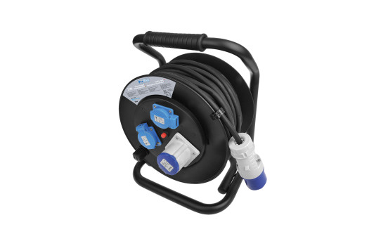 Enrouleur de câble CEE 25M (2x Schuko + 1xCEE)