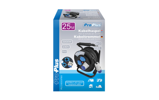 Enrouleur de câble CEE 25M (2x Schuko + 1xCEE), Image 5