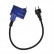 Verloopkabel 40cm de la prise Schuko à la prise CEE à angle droit + prise Schuko, Vignette 3
