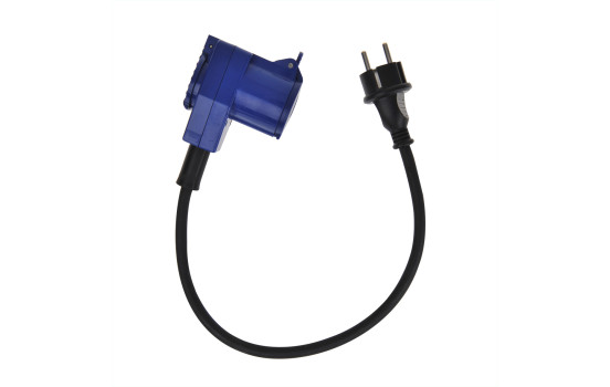 Verloopkabel 40cm de la prise Schuko à la prise CEE à angle droit + prise Schuko, Image 3