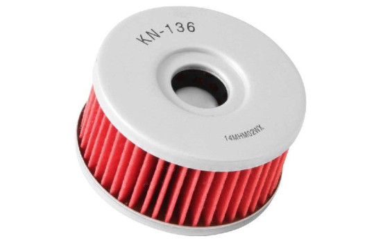 Cartouche de moto de filtre à huile K&N (KN-136)
