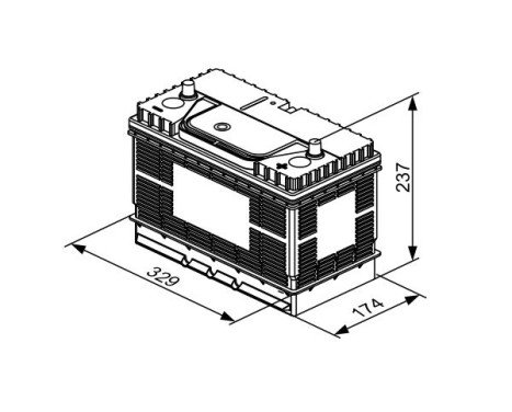 Batterie BOSCH T3 0 092 T30 520