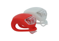 Ensemble d'éclairage à piles LED Dresco, silicone blanc et rouge