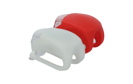 Ensemble d'éclairage à piles LED Dresco, silicone blanc et rouge, Image 4
