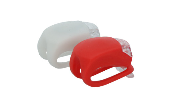 Ensemble d'éclairage à piles LED Dresco, silicone blanc et rouge, Image 5