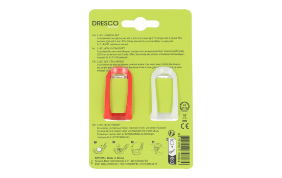 Ensemble d'éclairage à piles LED Dresco, silicone blanc et rouge, Image 9