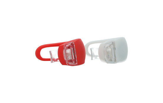 Ensemble d'éclairage à piles LED Dresco, silicone blanc et rouge, Image 7