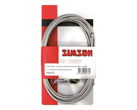 Simson Jeu de câbles de frein acier inoxydable Shimano Rollerbrake gris