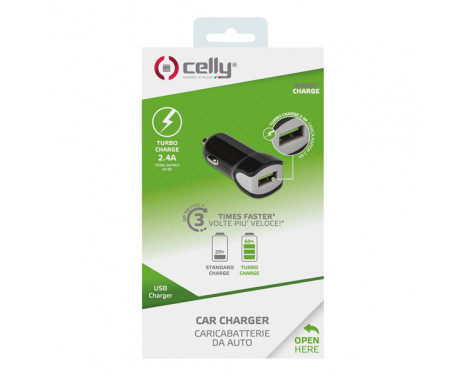 Chargeur Voiture Celly 2.4A 1 USB Noir, Image 2