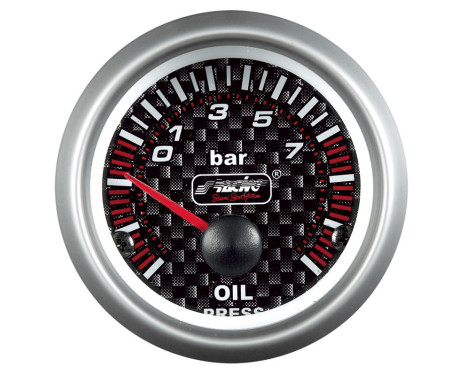 Instrument analogique Simoni Racing - pression d'huile - 52mm - Carbone, Image 2