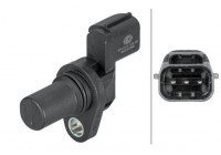 Capteur, position d'arbre à cames 6PU 013 122-301 Hella