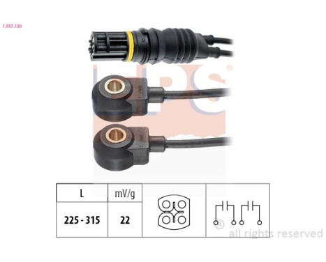 Capteur de cognement Made in Italy - OE Equivalent 1.957.120 EPS Facet
