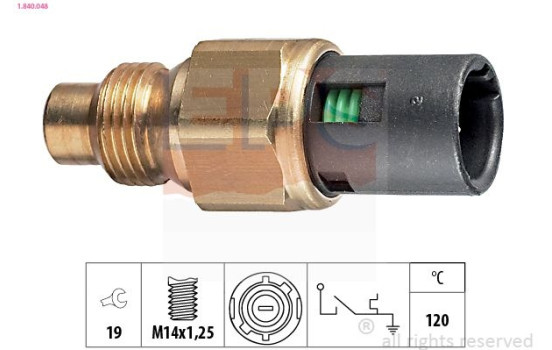 Contact thermique, voyant avertisseur de l'agent réfrigérant Made in Italy - OE Equivalent 1.840.048 EPS Facet