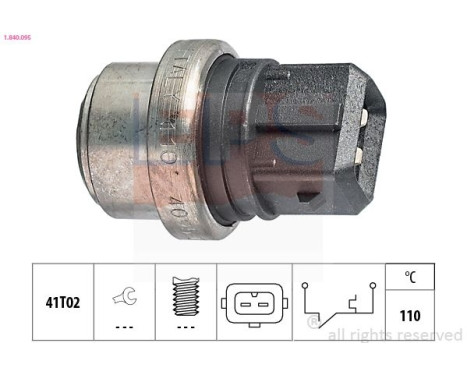 Contact thermique, voyant avertisseur de l'agent réfrigérant Made in Italy - OE Equivalent 1.840.095 EPS Facet