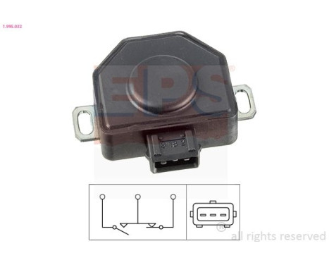 Capteur, position du papillon Made in Italy - OE Equivalent 1.995.032 EPS Facet