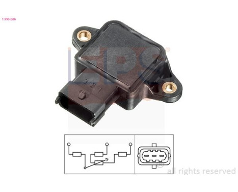 Capteur, position du papillon Made in Italy - OE Equivalent 1.995.086 EPS Facet