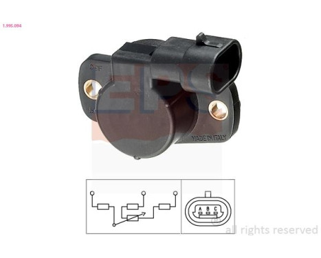 Capteur, position du papillon Made in Italy - OE Equivalent 1.995.094 EPS Facet