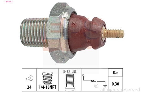 Indicateur de pression d'huile Made in Italy - OE Equivalent 1.800.011 EPS Facet