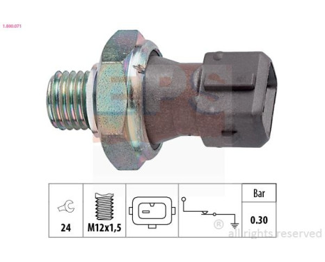 Indicateur de pression d'huile Made in Italy - OE Equivalent 1.800.071 EPS Facet
