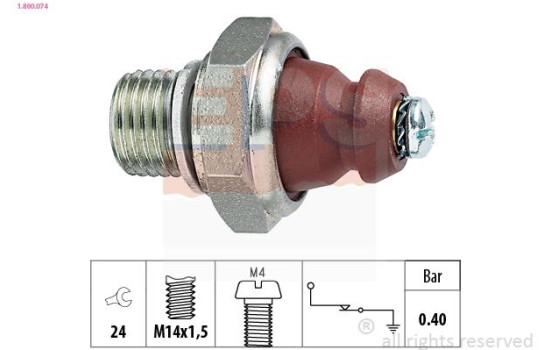 Indicateur de pression d'huile Made in Italy - OE Equivalent 1.800.074 EPS Facet