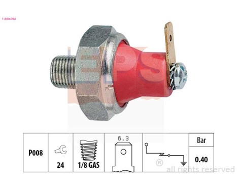 Indicateur de pression d'huile Made in Italy - OE Equivalent 1.800.094 EPS Facet