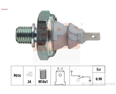 Indicateur de pression d'huile Made in Italy - OE Equivalent 1.800.095 EPS Facet