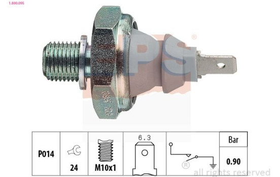 Indicateur de pression d'huile Made in Italy - OE Equivalent 1.800.095 EPS Facet