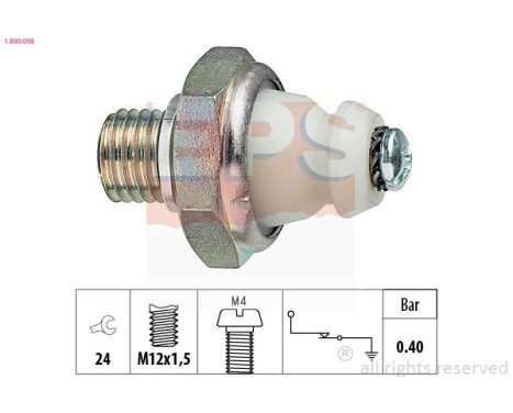 Indicateur de pression d'huile Made in Italy - OE Equivalent 1.800.098 EPS Facet
