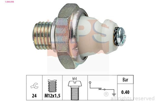 Indicateur de pression d'huile Made in Italy - OE Equivalent 1.800.098 EPS Facet