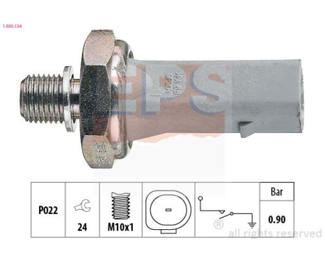 Indicateur de pression d'huile Made in Italy - OE Equivalent 1.800.134 EPS Facet