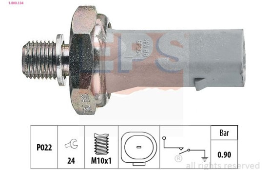 Indicateur de pression d'huile Made in Italy - OE Equivalent 1.800.134 EPS Facet