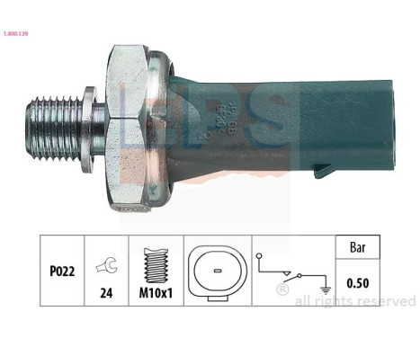 Indicateur de pression d'huile Made in Italy - OE Equivalent 1.800.139 EPS Facet