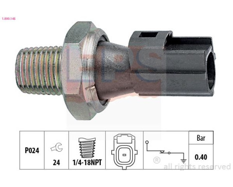 Indicateur de pression d'huile Made in Italy - OE Equivalent 1.800.145 EPS Facet