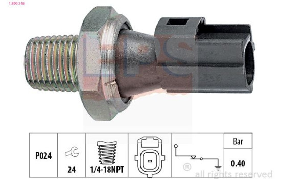 Indicateur de pression d'huile Made in Italy - OE Equivalent 1.800.145 EPS Facet