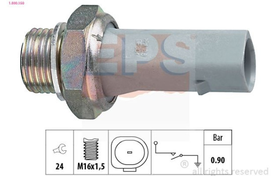 Indicateur de pression d'huile Made in Italy - OE Equivalent 1.800.150 EPS Facet