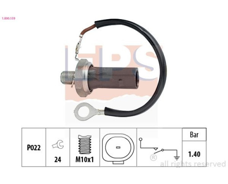 Indicateur de pression d'huile Made in Italy - OE Equivalent 1.800.159 EPS Facet