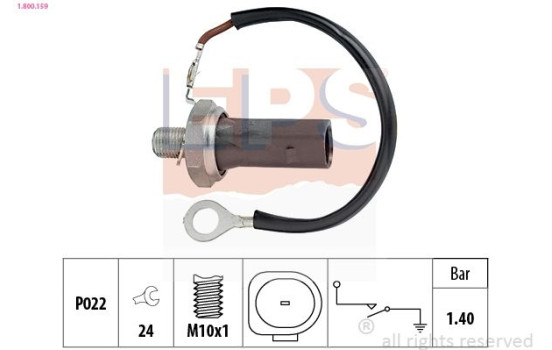 Indicateur de pression d'huile Made in Italy - OE Equivalent 1.800.159 EPS Facet