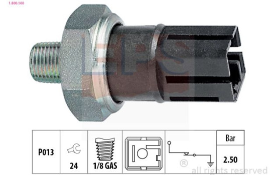 Indicateur de pression d'huile Made in Italy - OE Equivalent 1.800.160 EPS Facet