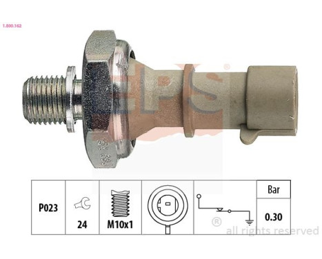 Indicateur de pression d'huile Made in Italy - OE Equivalent 1.800.162 EPS Facet