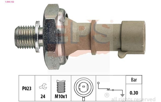 Indicateur de pression d'huile Made in Italy - OE Equivalent 1.800.162 EPS Facet